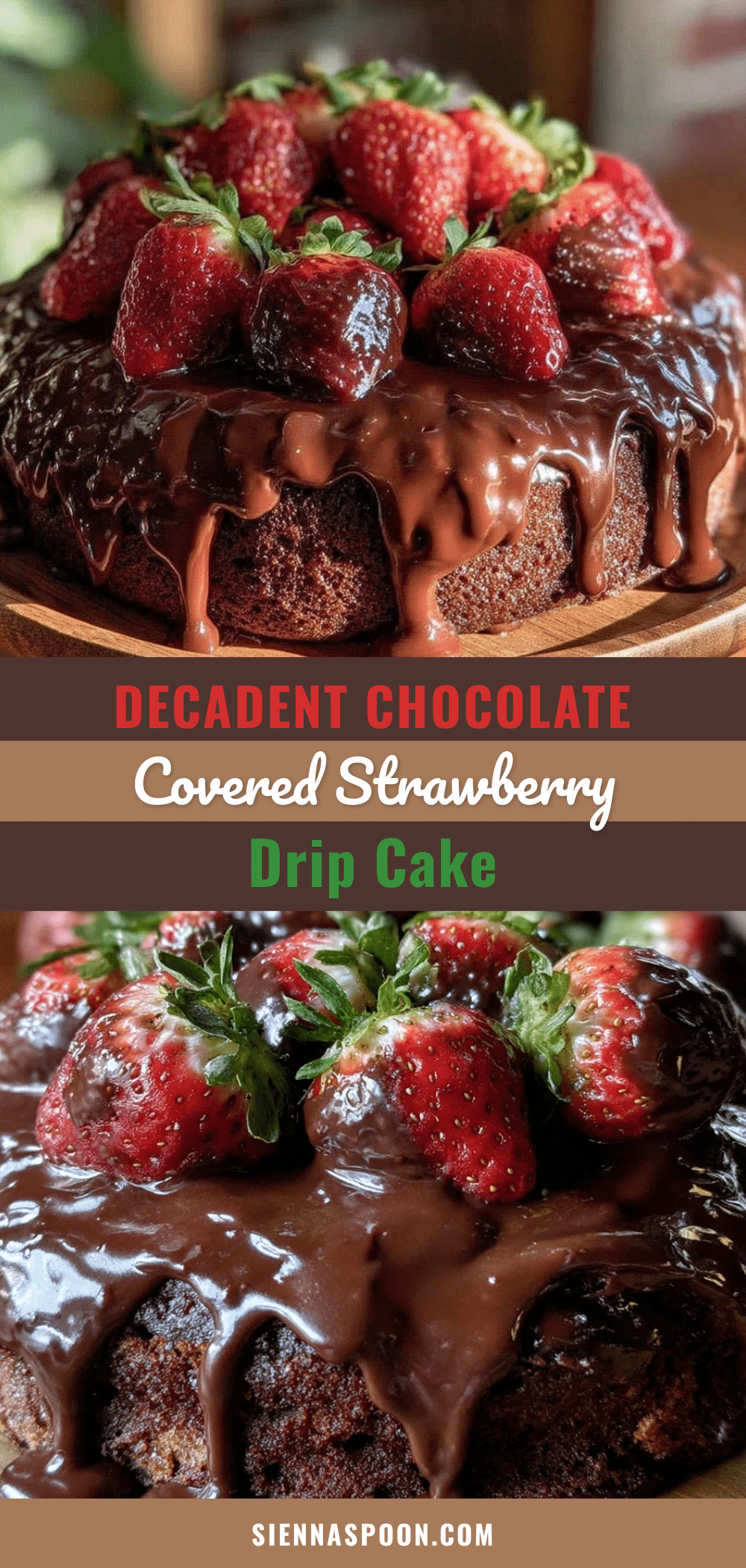 chocolate covered strawberry drip cake recipe