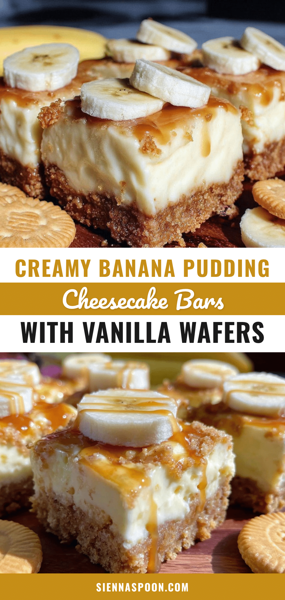 creamy banana pudding cheesecake bars recipe