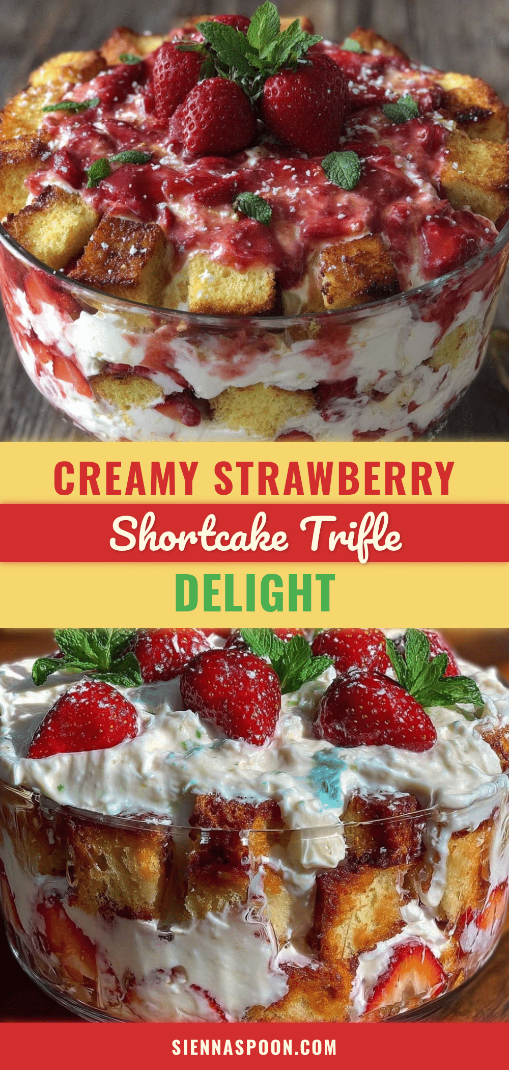 creamy strawberry shortcake trifle recipe