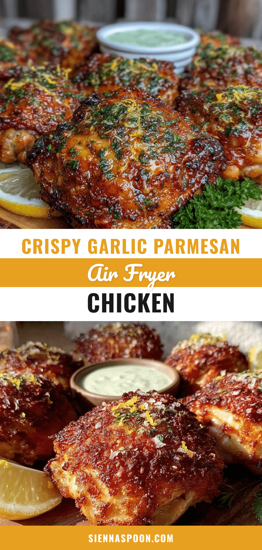 crispy air fryer garlic parmesan chicken thighs recipe