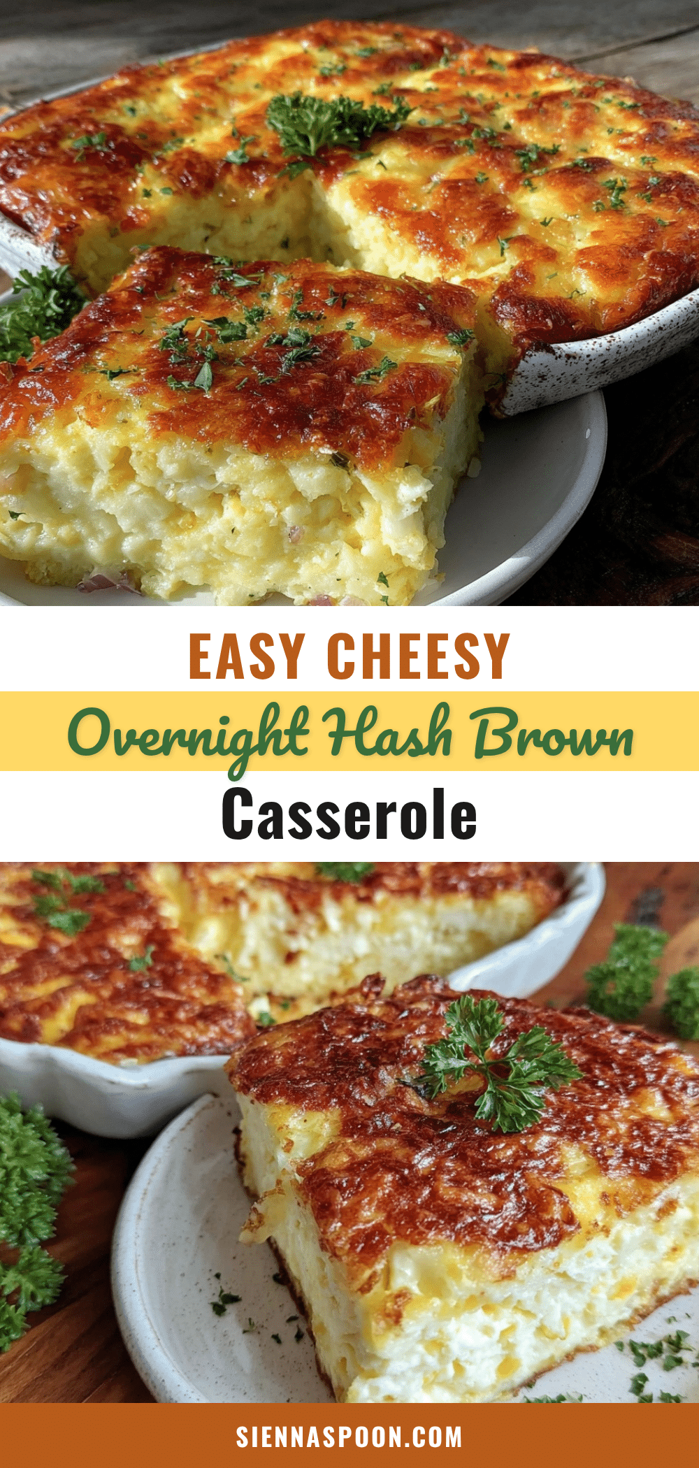 easy cheesy overnight hash brown egg casserole recipe