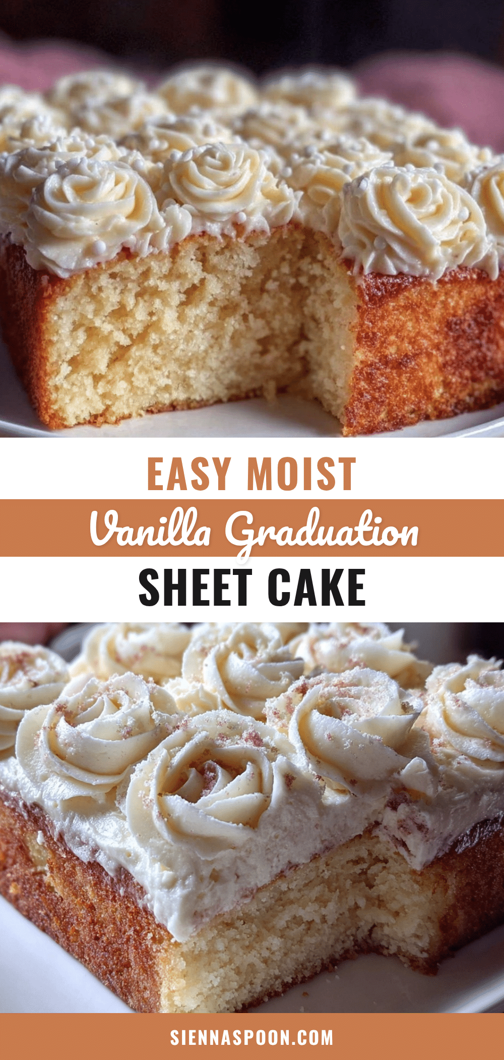 easy vanilla graduation sheet cake recipe