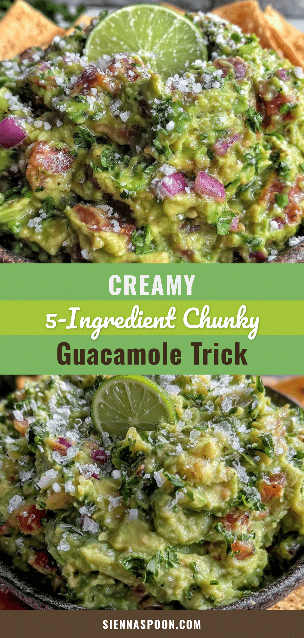 fresh 5-ingredient chunky guacamole recipe