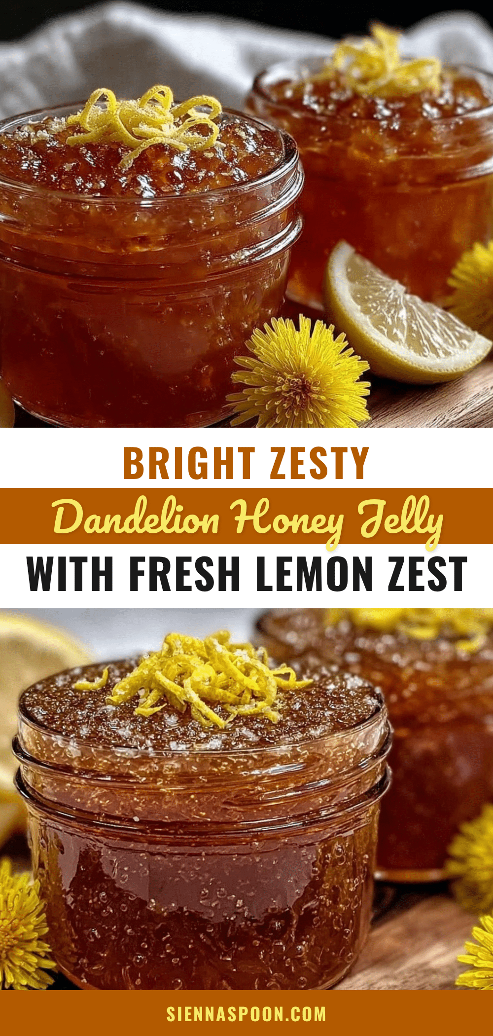 fresh dandelion honey jelly recipe