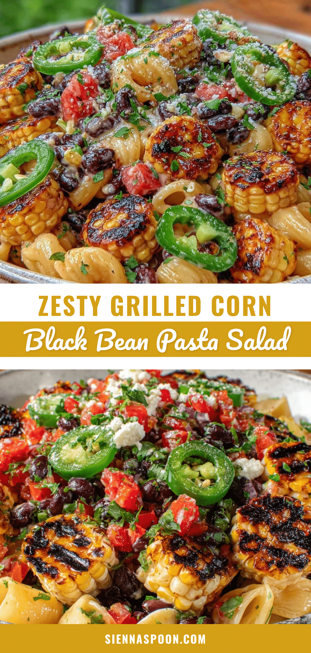 fresh grilled corn black bean jalapeno pasta salad recipe