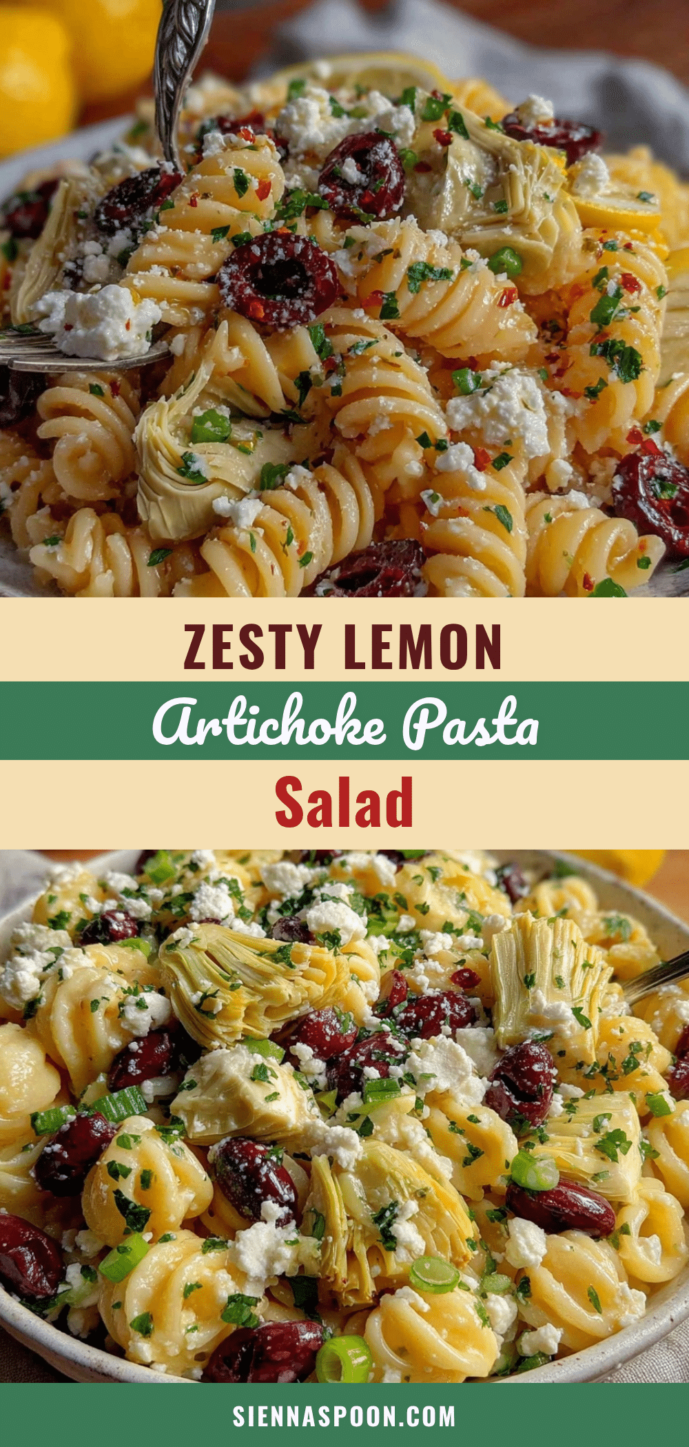 fresh lemon artichoke pasta salad recipe