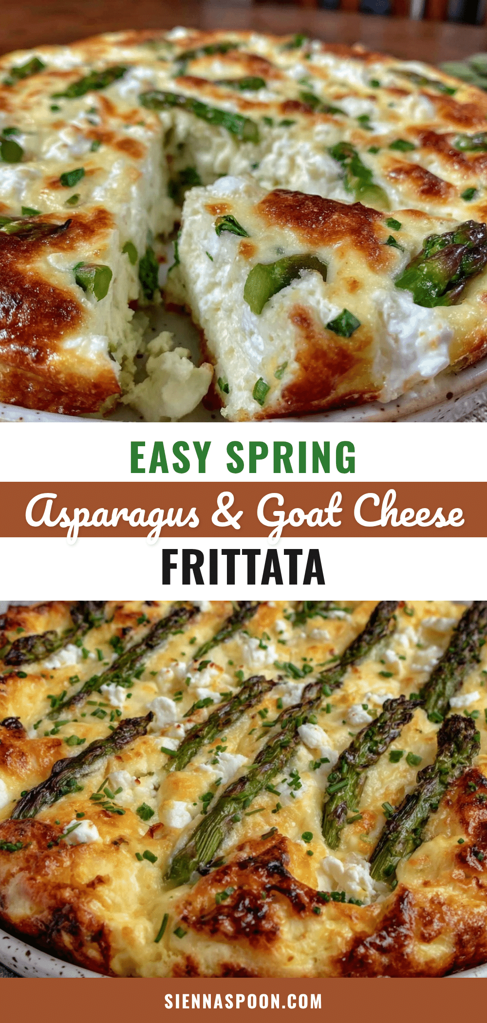 fresh spring asparagus goat cheese frittata bake recipe