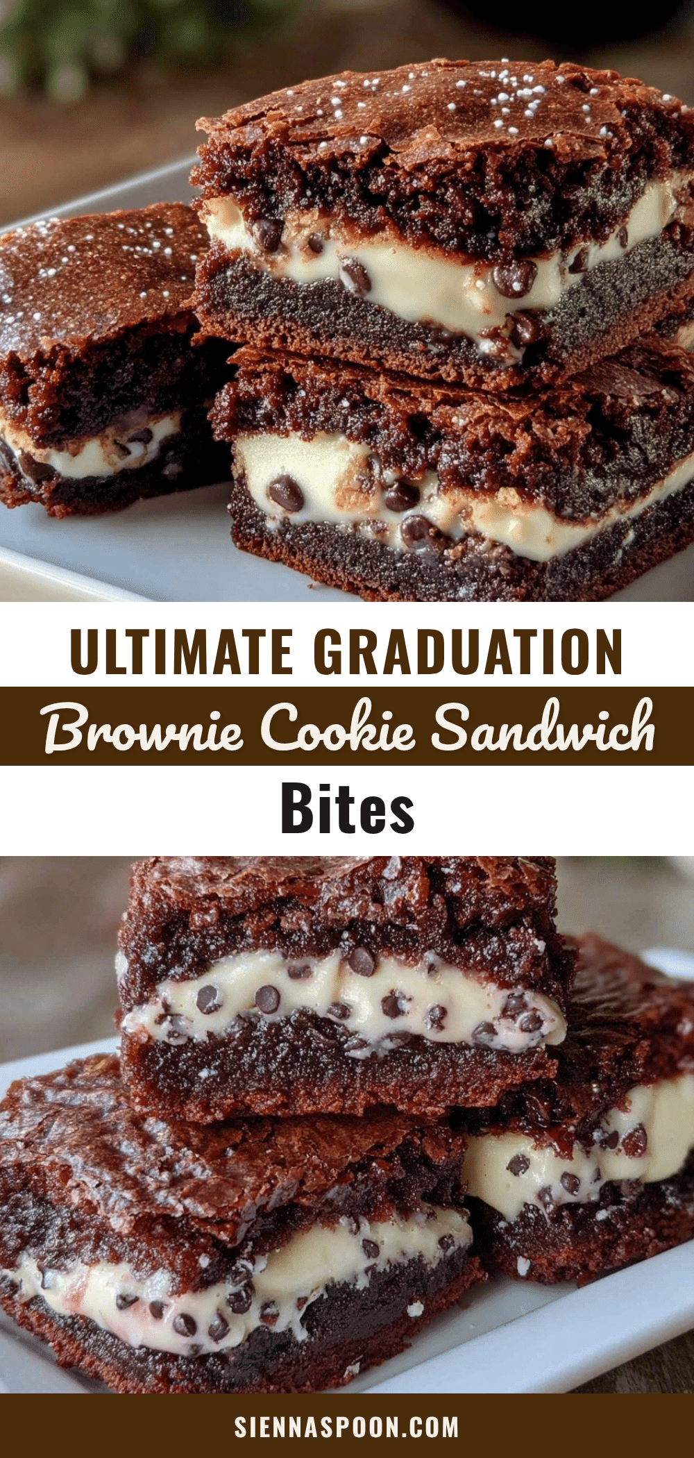 graduation brownie cookie sandwich bites recipe