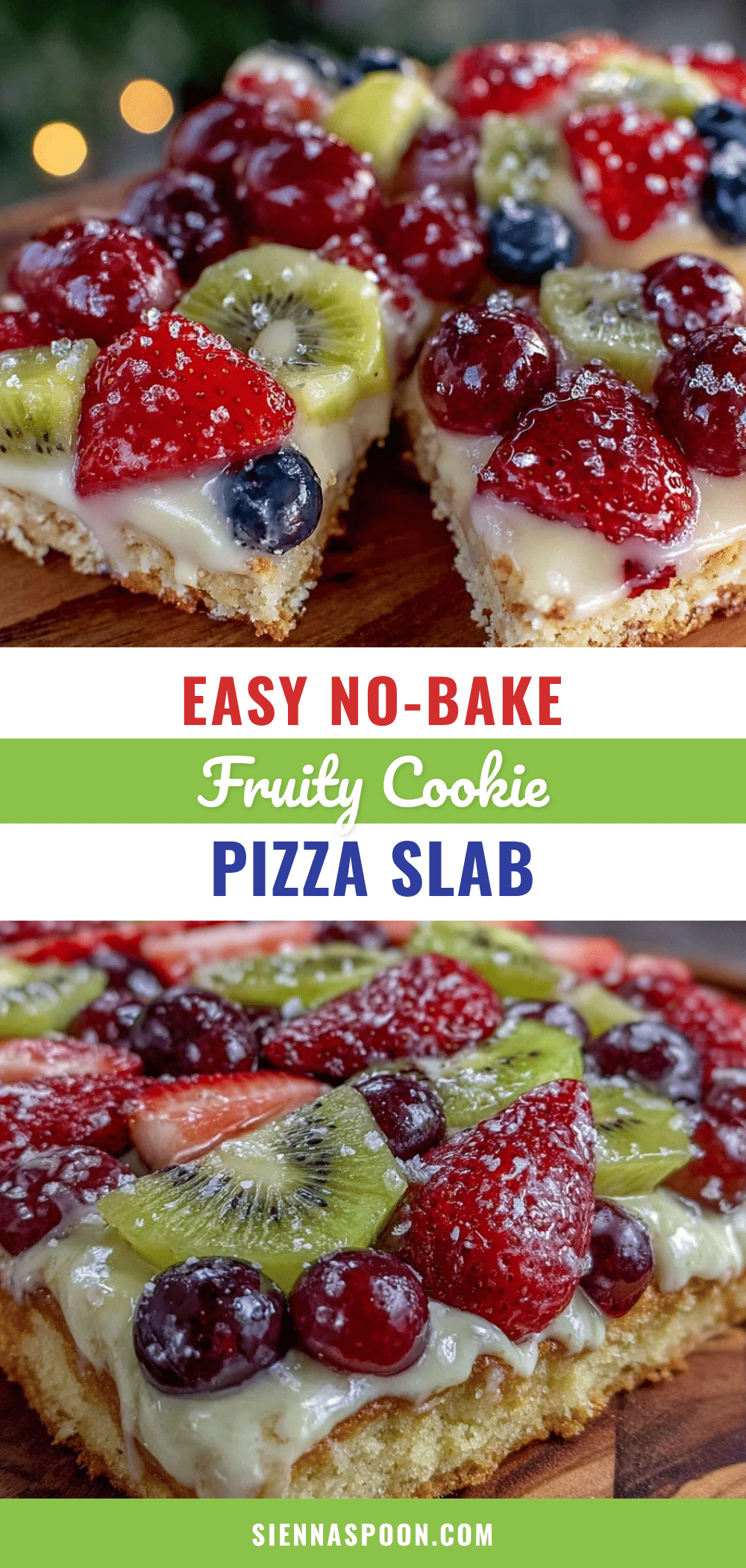 no bake fruit pizza slab recipe