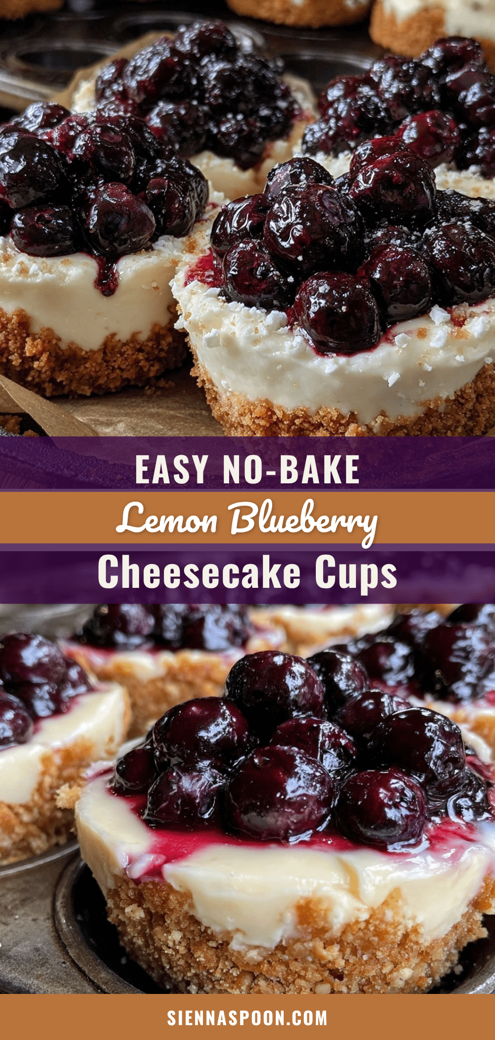 no-bake lemon blueberry cheesecake cups recipe