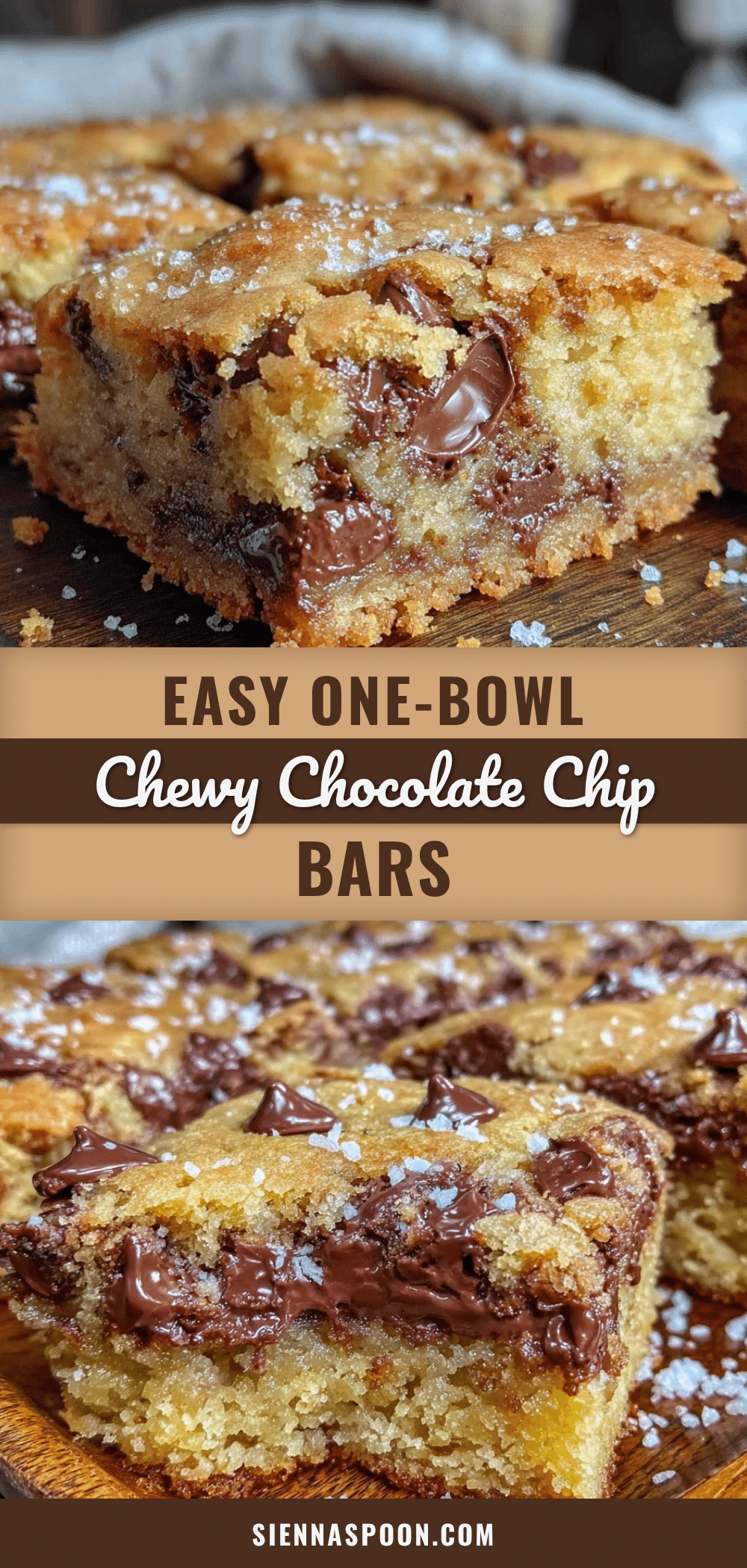 one-bowl chocolate chip cookie bars recipe