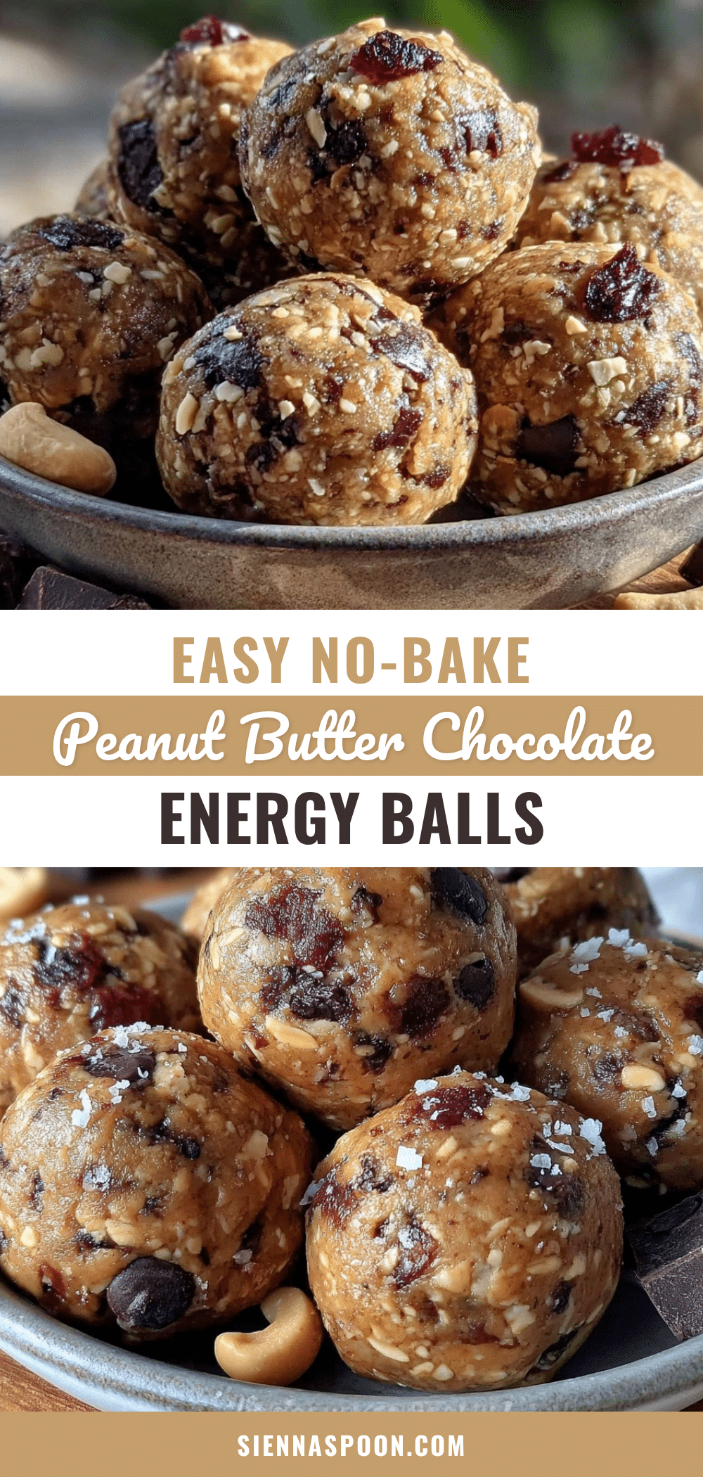 peanut butter dark chocolate chip protein energy balls recipe