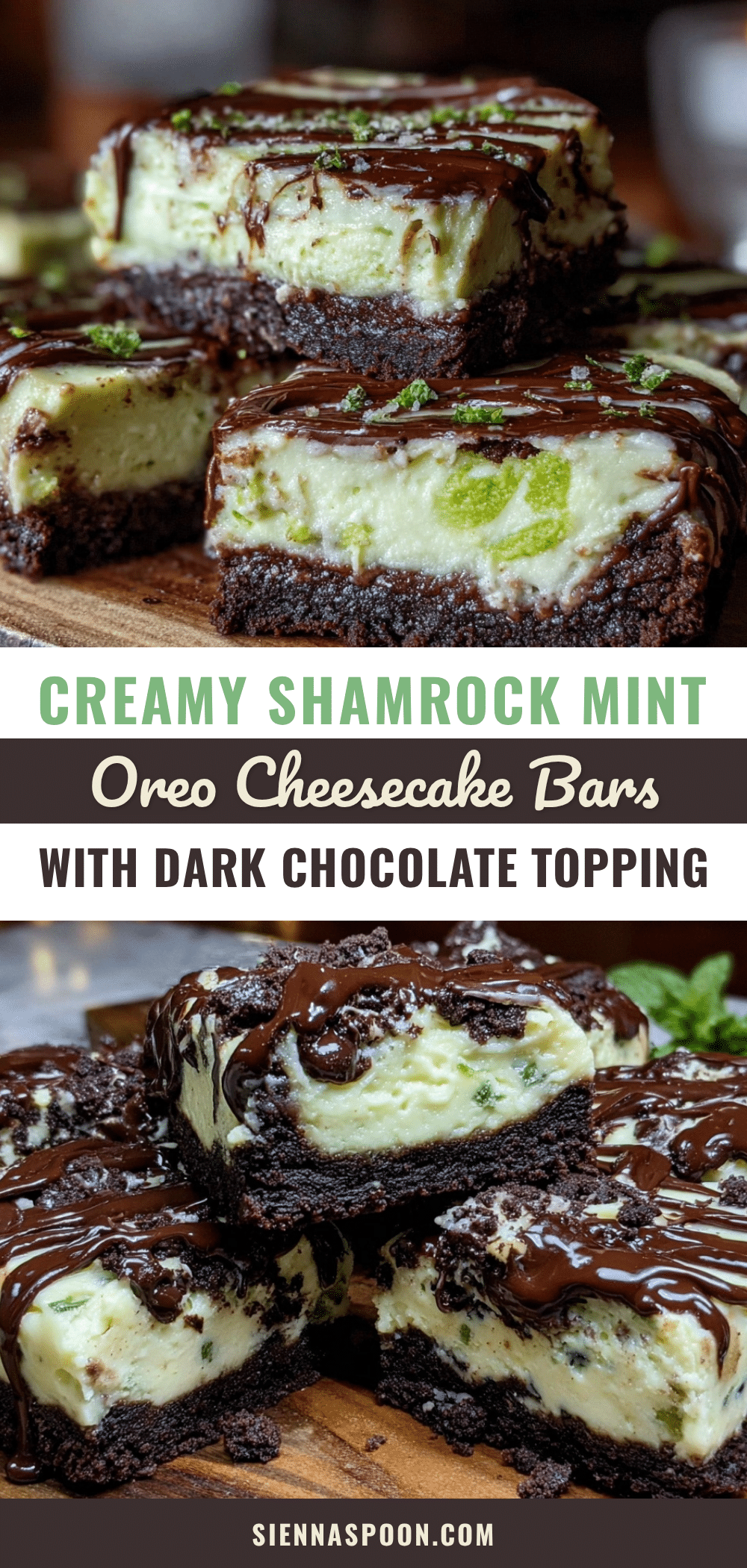 shamrock mint oreo cheesecake bars recipe
