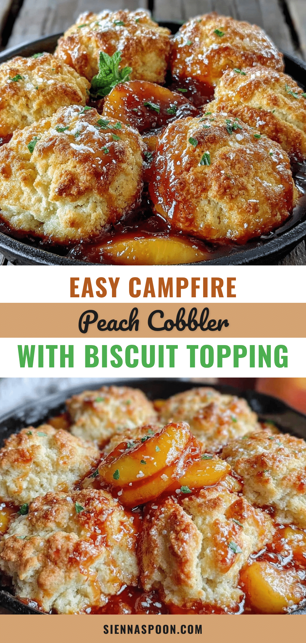 campfire Dutch oven peach cobbler recipe