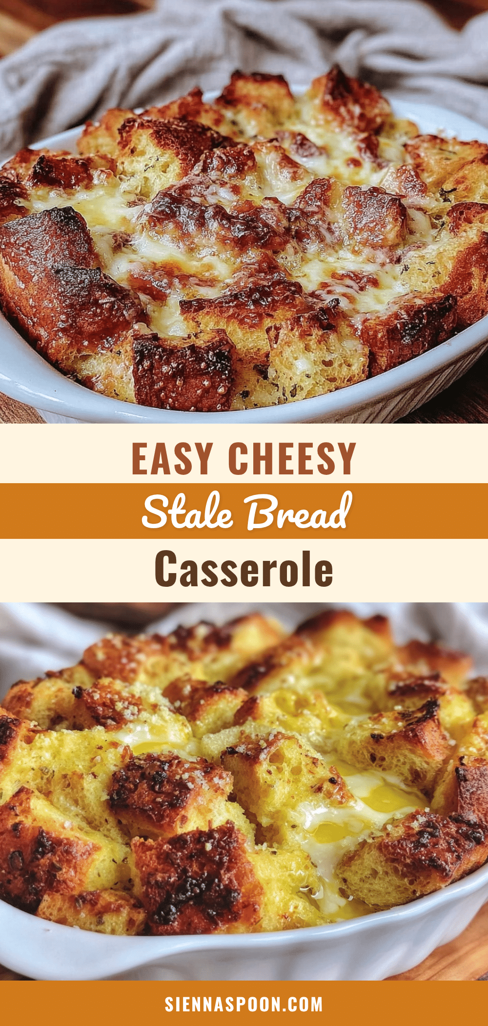 cozy easy cheesy stale bread casserole recipe
