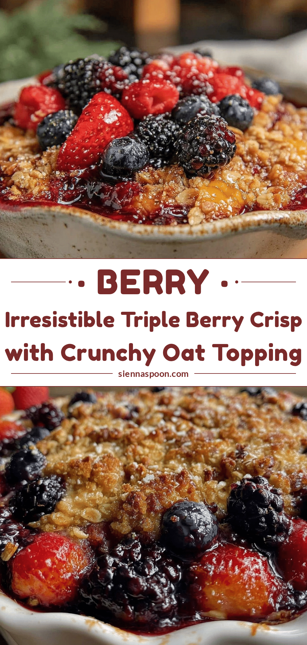 cozy triple berry crisp recipe