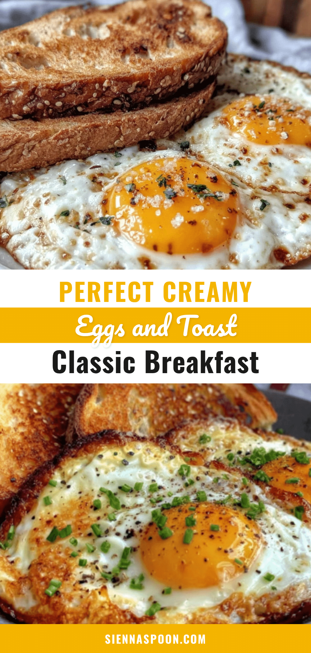 creamy eggs and toast breakfast recipe