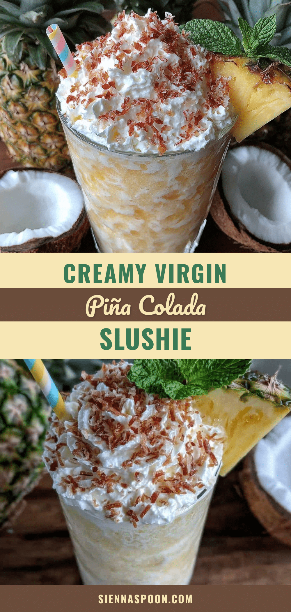 creamy virgin piña colada slushie recipe