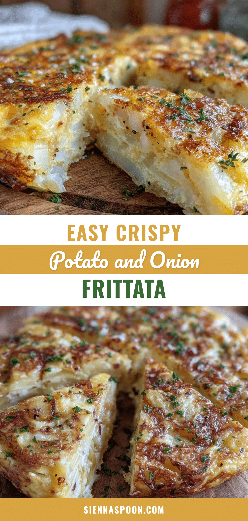 crispy potato onion frittata recipe
