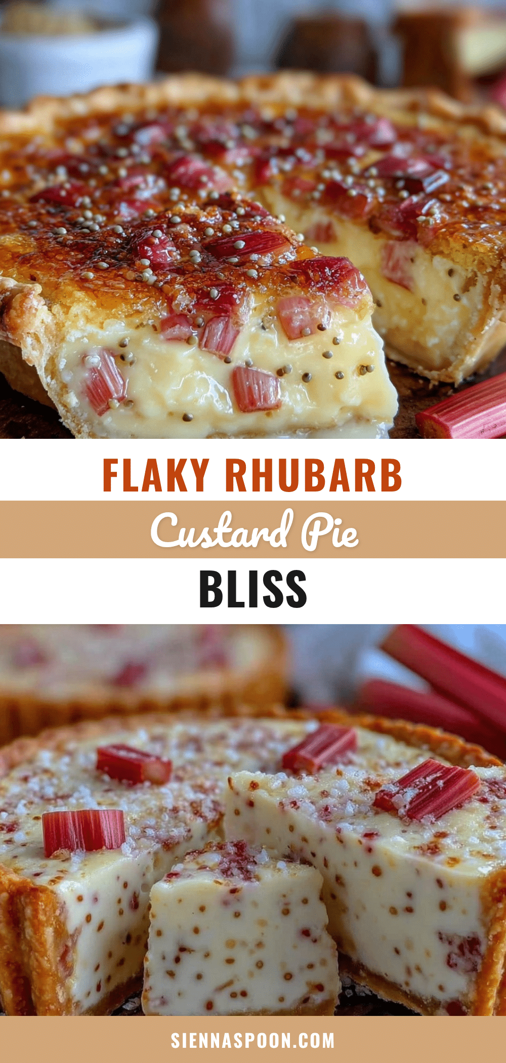 flaky rhubarb custard pie recipe