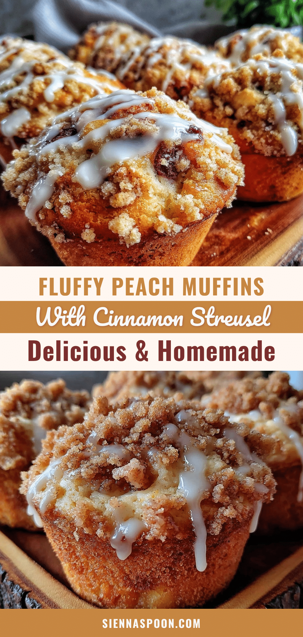 fluffy peach muffins recipe