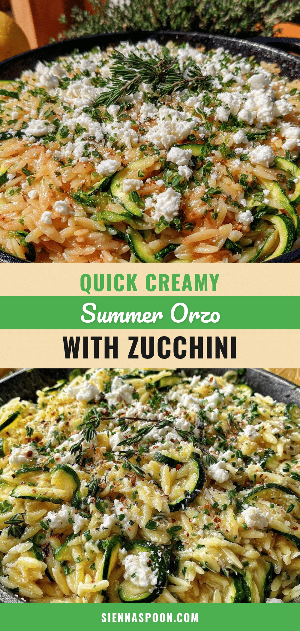 one skillet summer orzo recipe