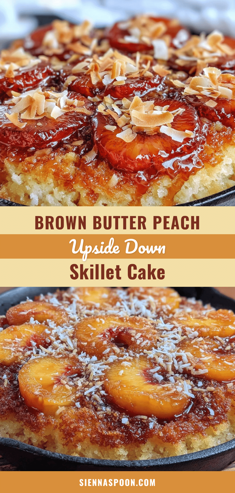 peach upside down skillet cake recipe