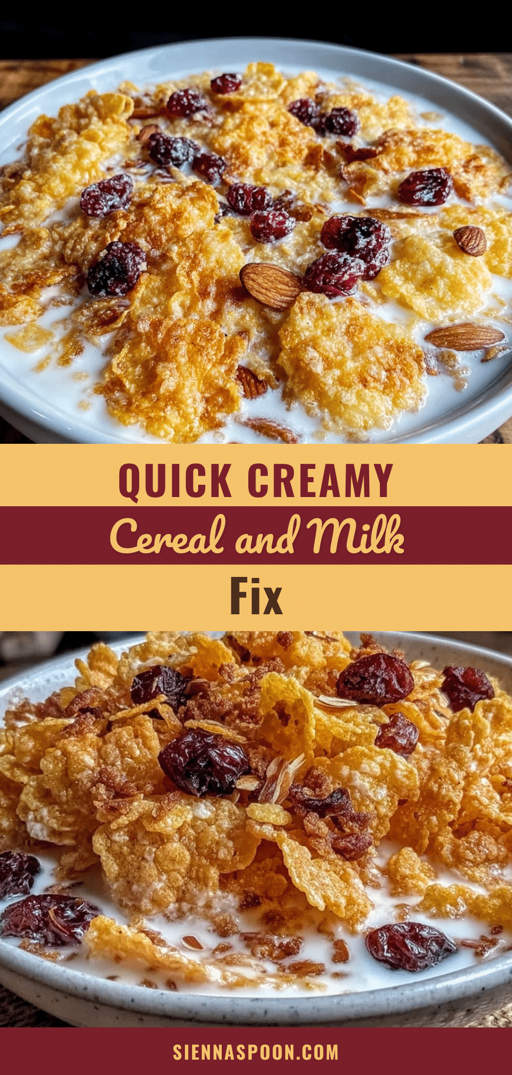 quick creamy cereal and milk breakfast fix recipe