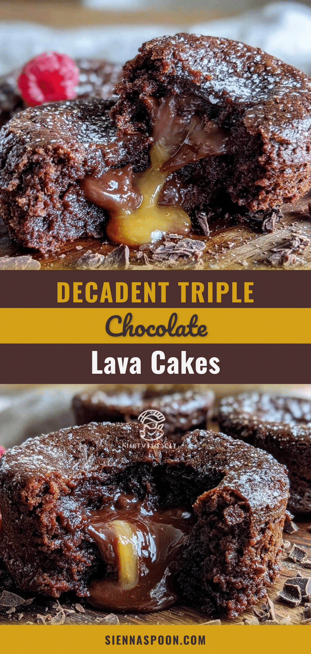 triple chocolate lava cakes recipe