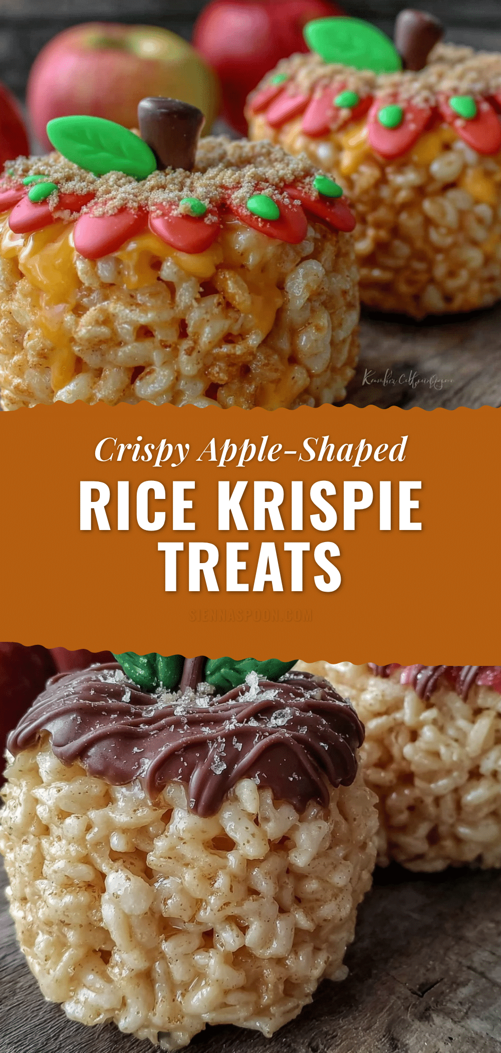 apple-shaped rice krispie treats recipe