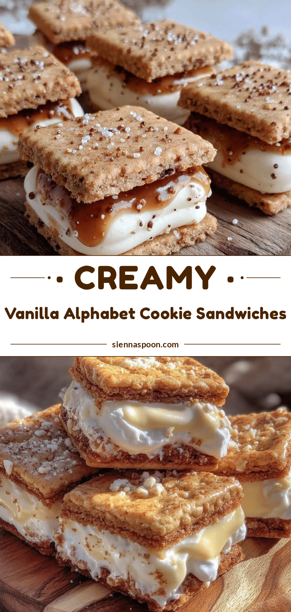 creamy alphabet cookie sandwiches recipe