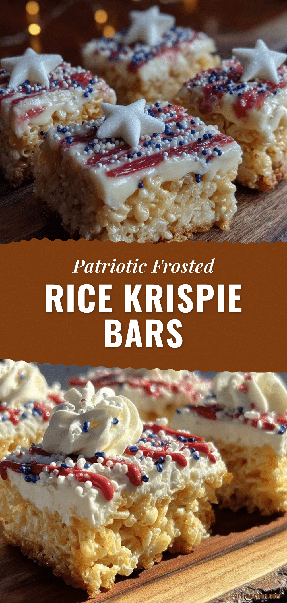Crispy Rice Krispie Flag Bars recipe