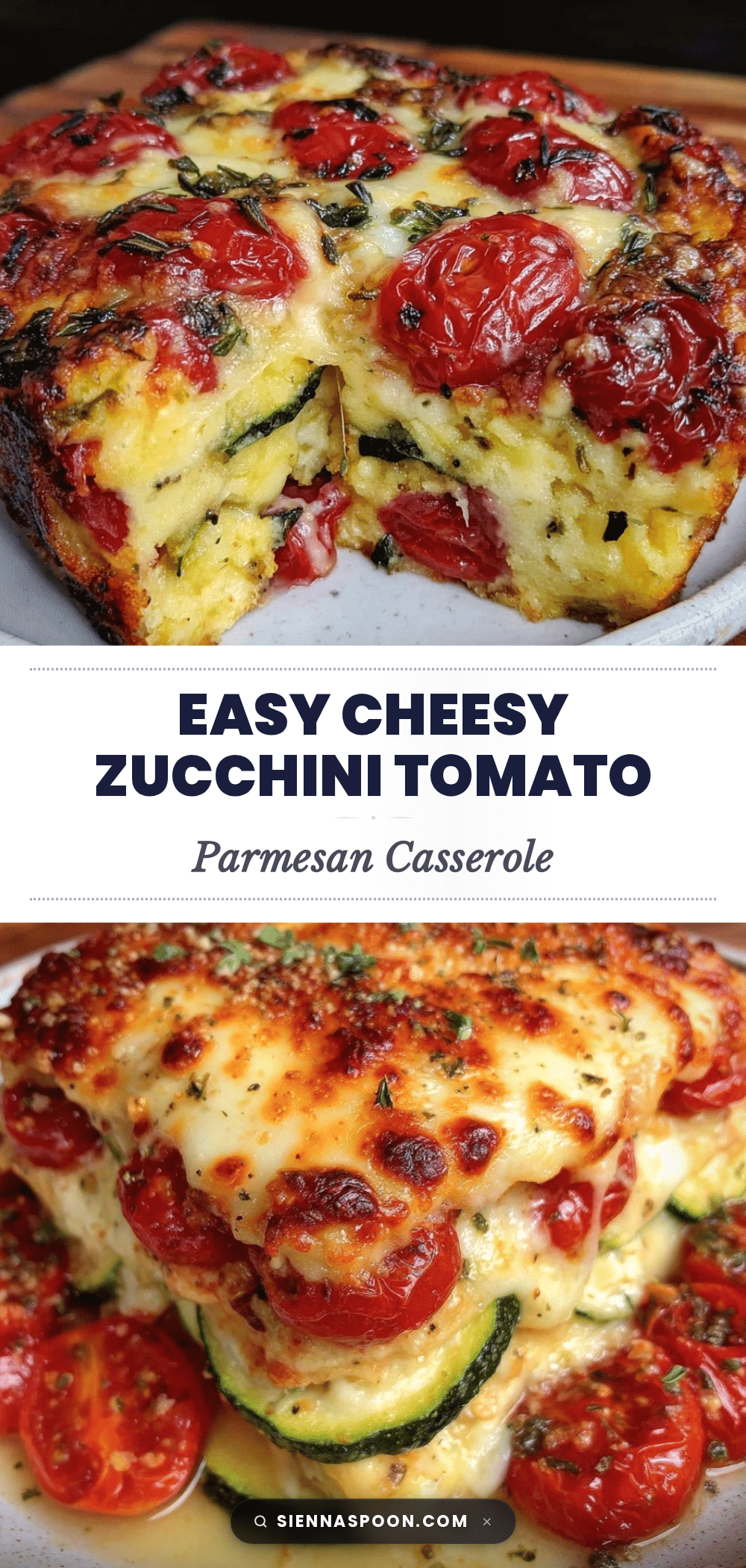 Easy Cheesy Zucchini and Tomato Parmesan Casserole recipe