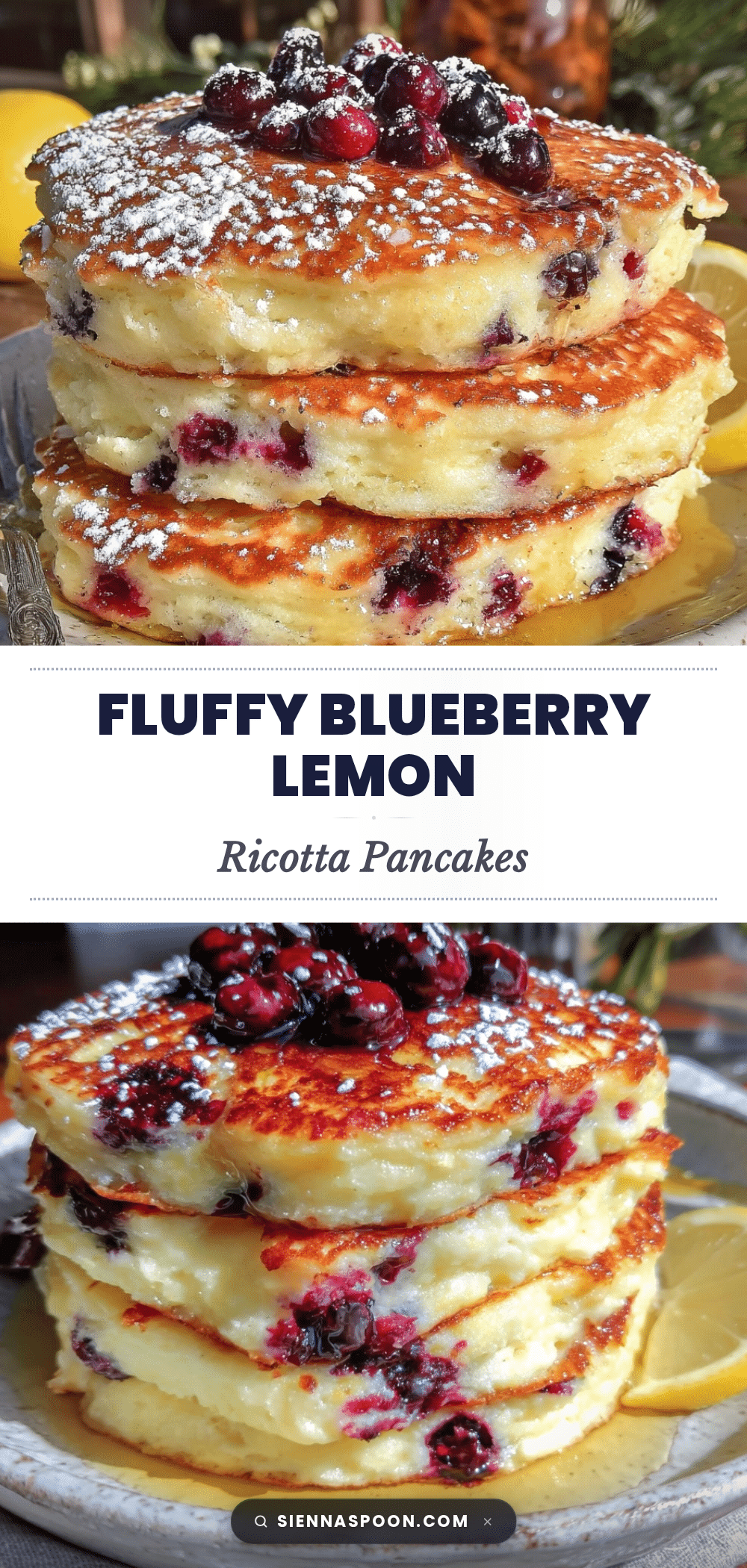 fluffy blueberry lemon ricotta pancakes recipe