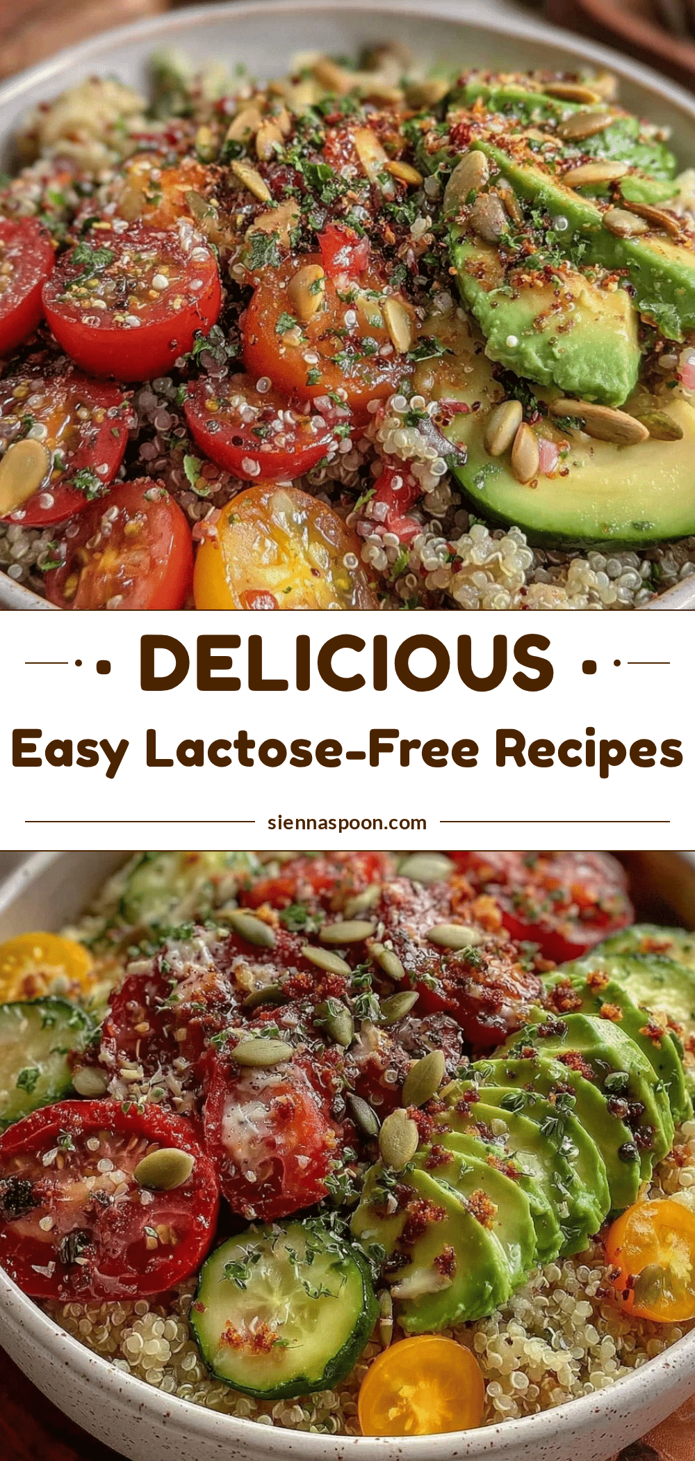fresh lactose-free quinoa salad bowl recipe