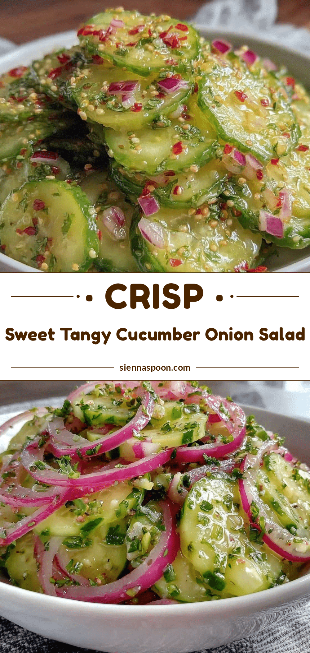 fresh sweet and tangy cucumber onion salad recipe