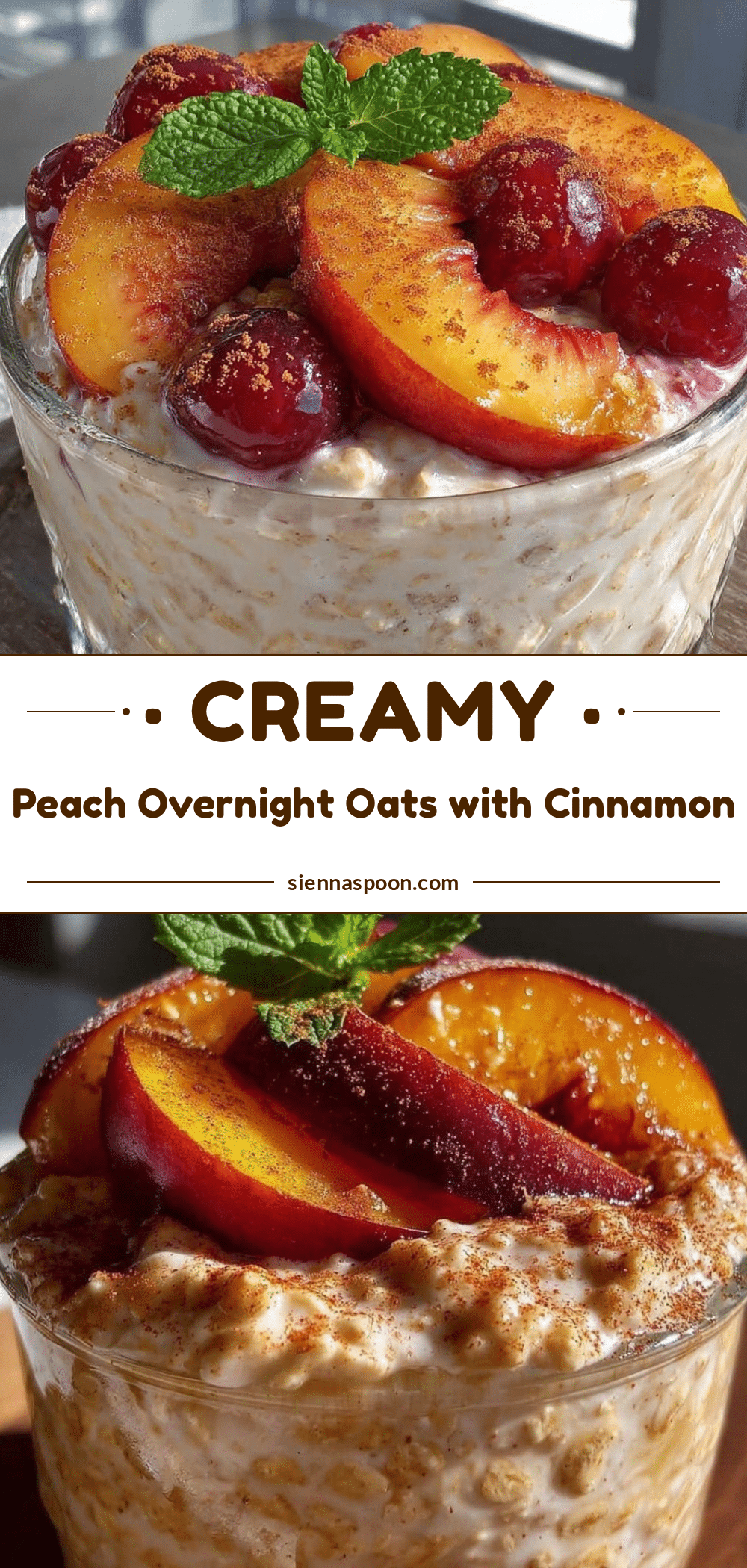 Healthy Peach Overnight Oats recipe