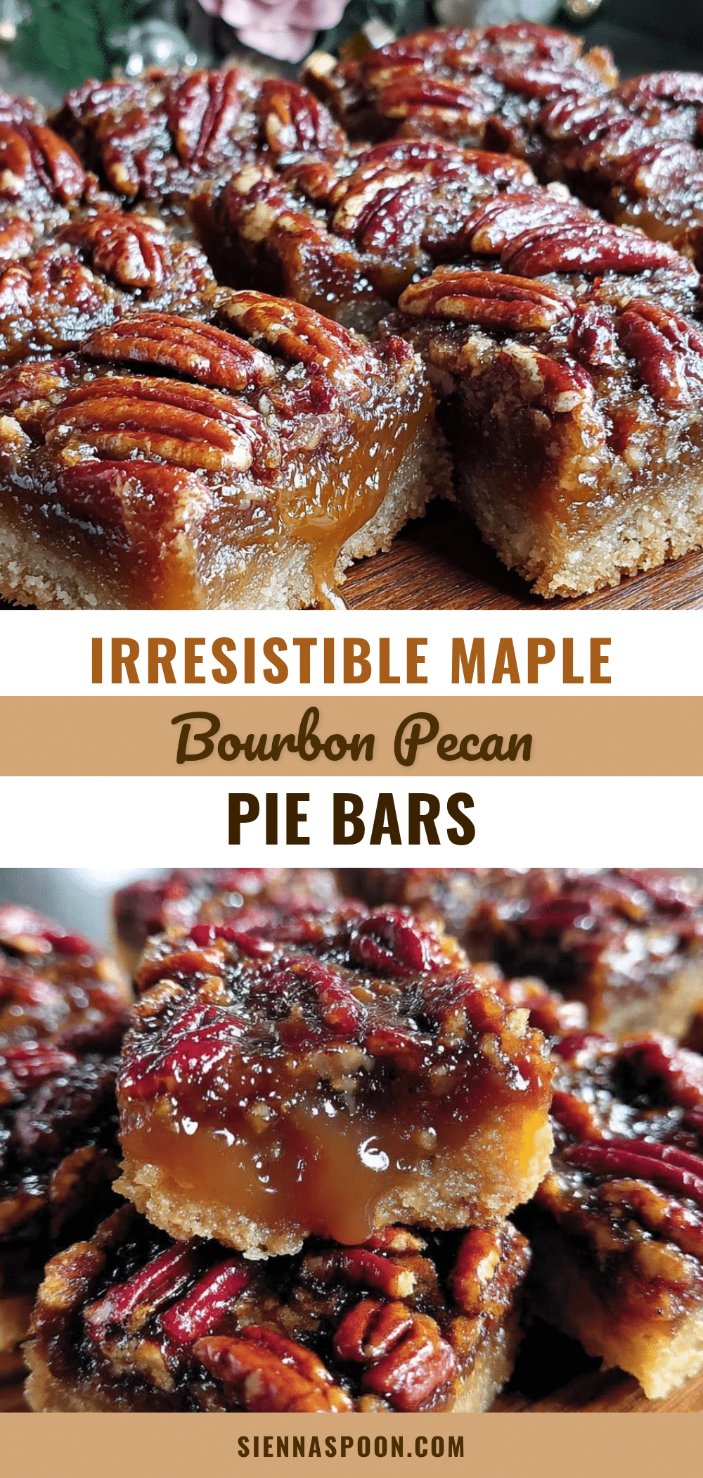 maple bourbon pecan pie bars recipe