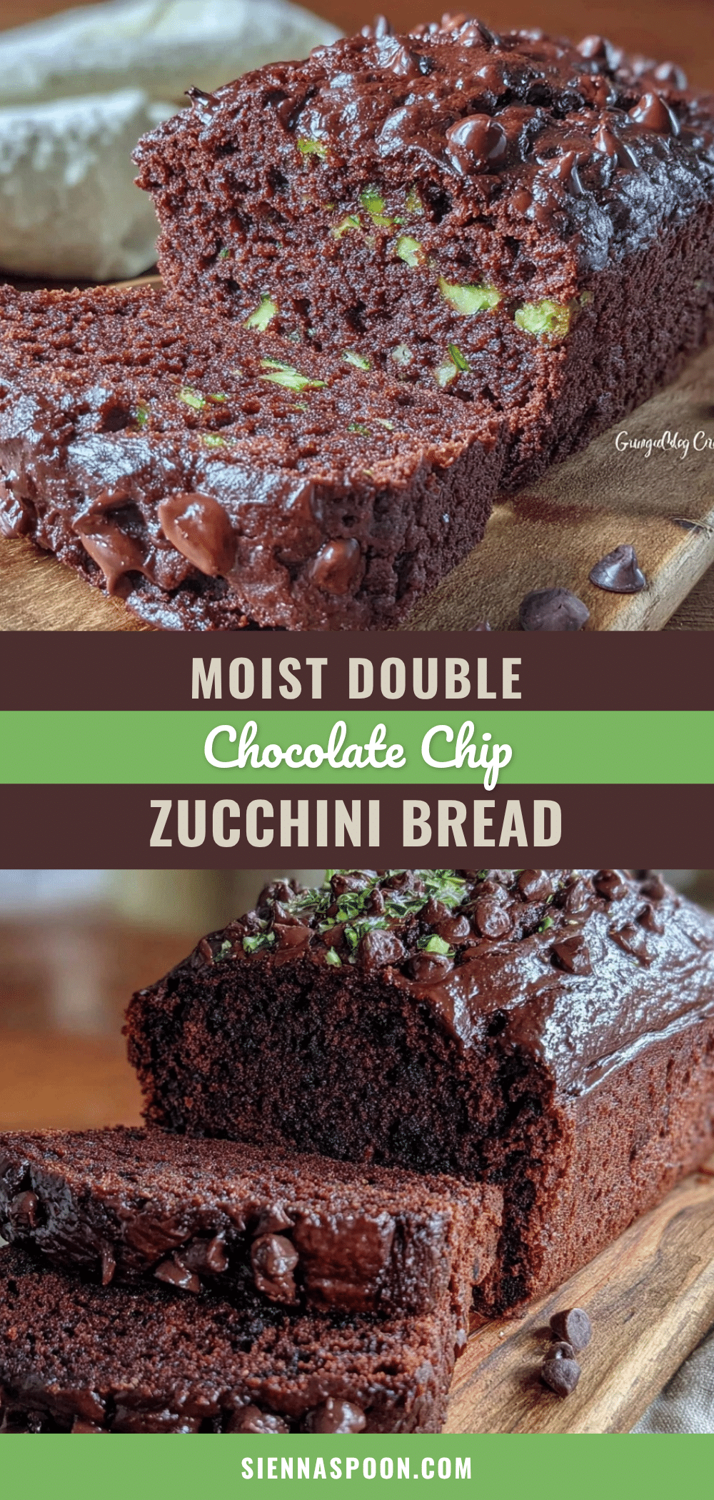 moist double chocolate chip zucchini bread recipe