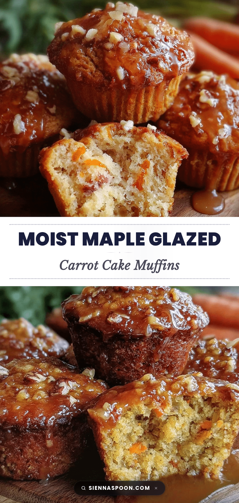 moist maple glazed carrot cake muffins recipe