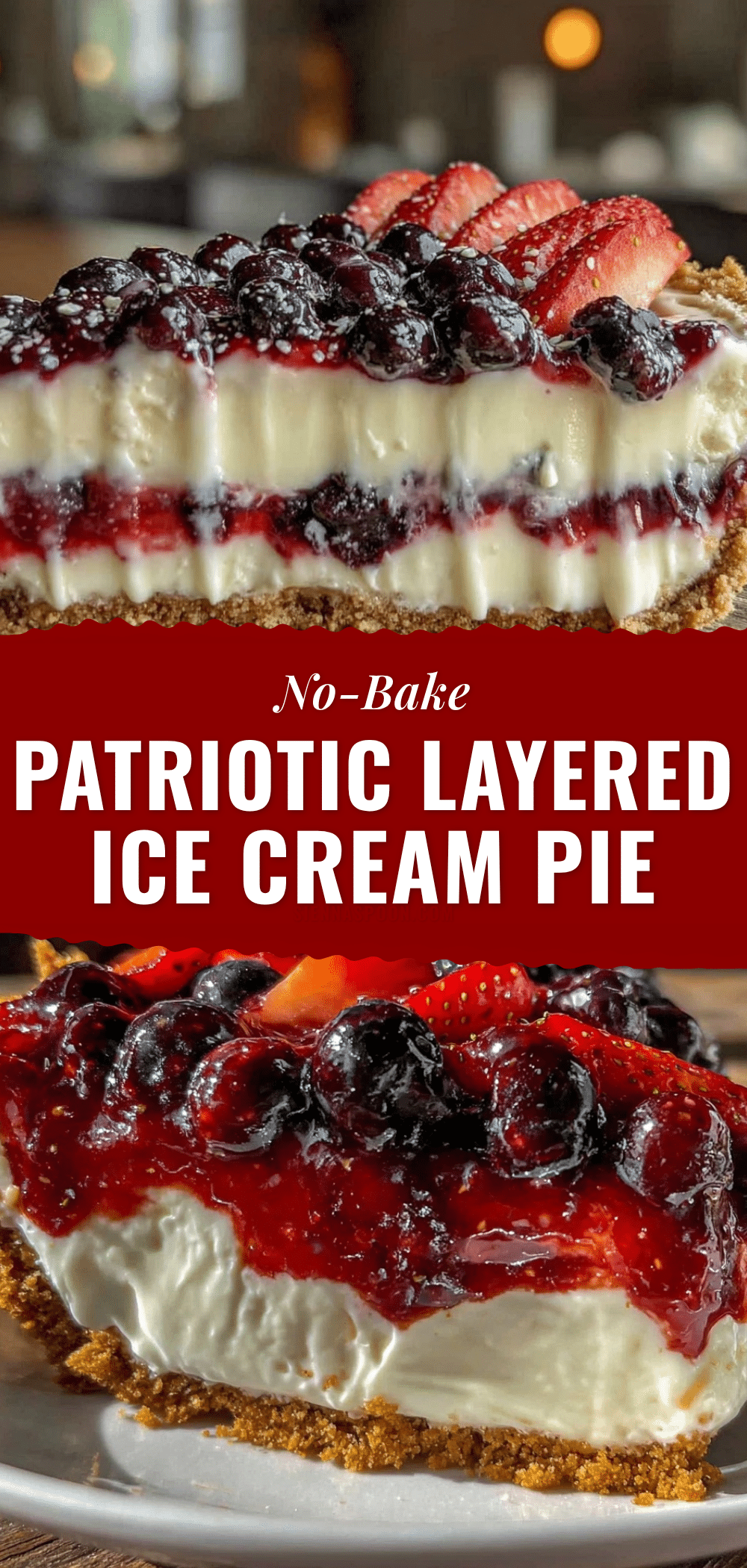 patriotic layered ice cream pie recipe