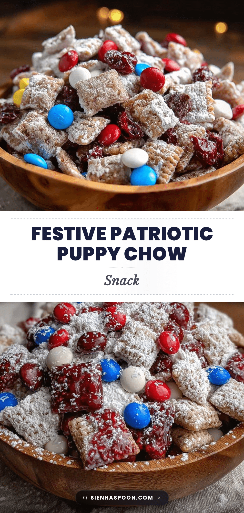 patriotic puppy chow snack recipe
