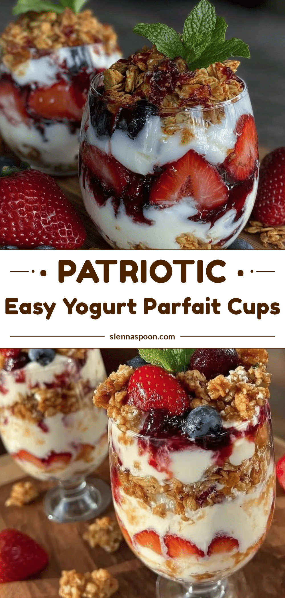patriotic yogurt parfait cups recipe