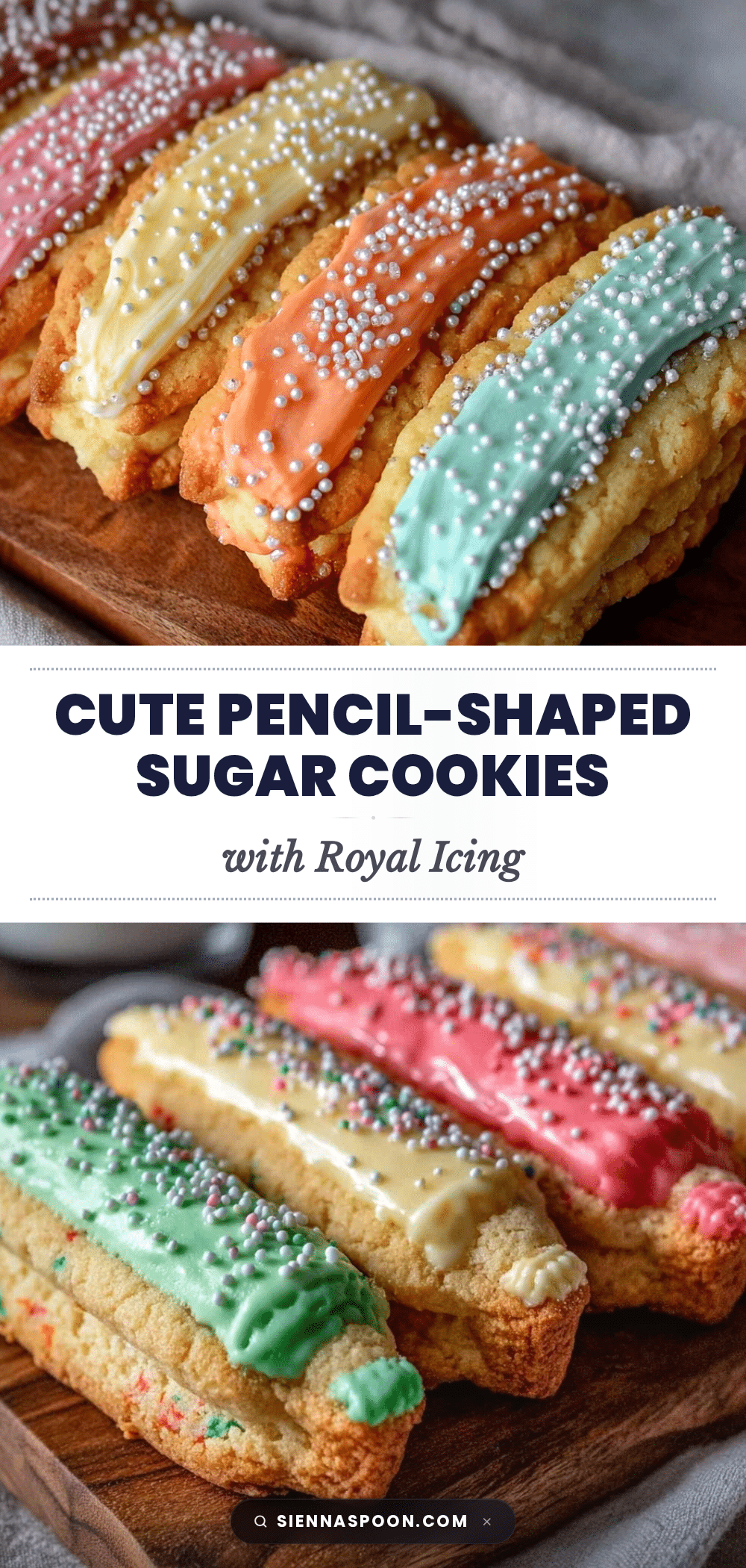 pencil-shaped sugar cookies recipe