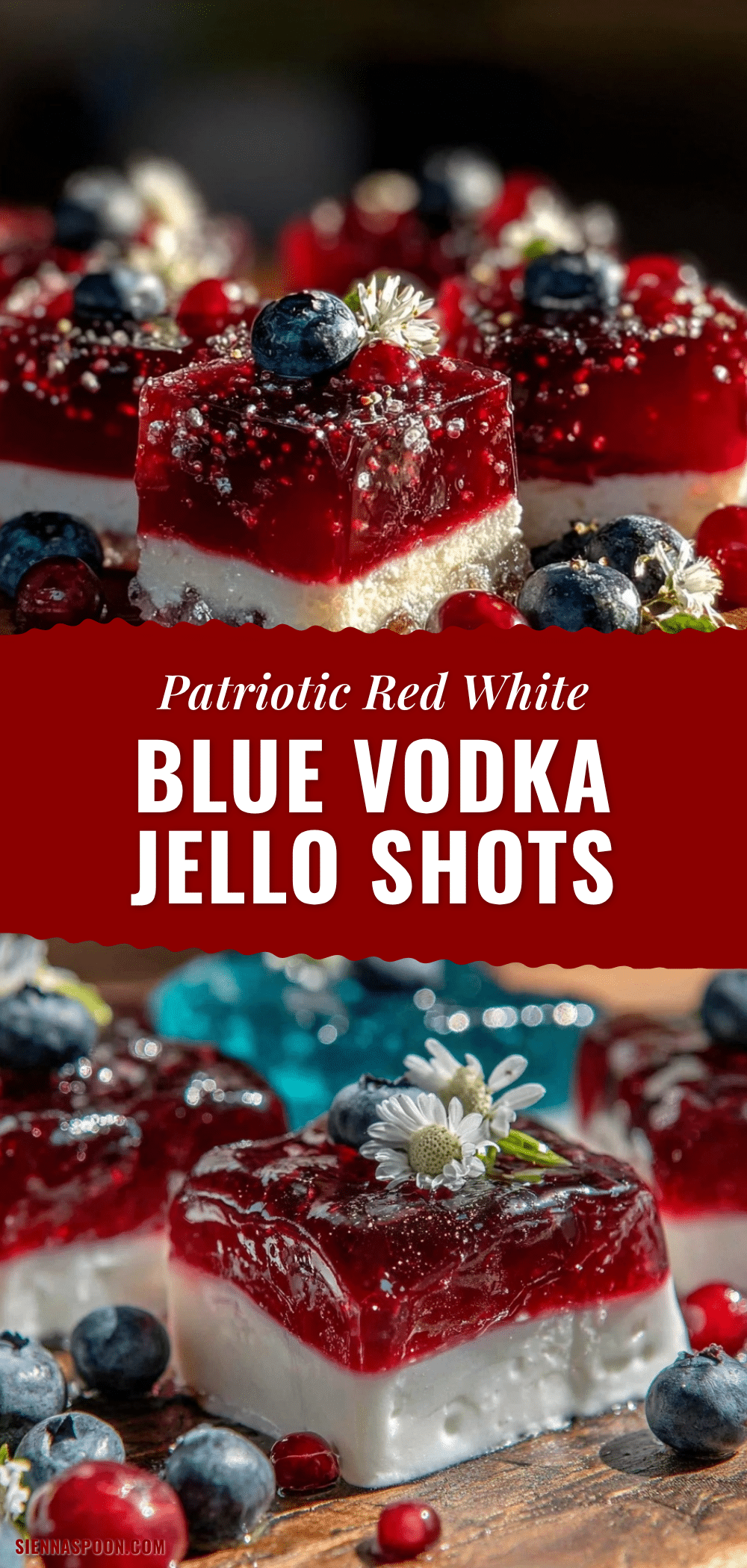 red white blue layered vodka jello shots recipe