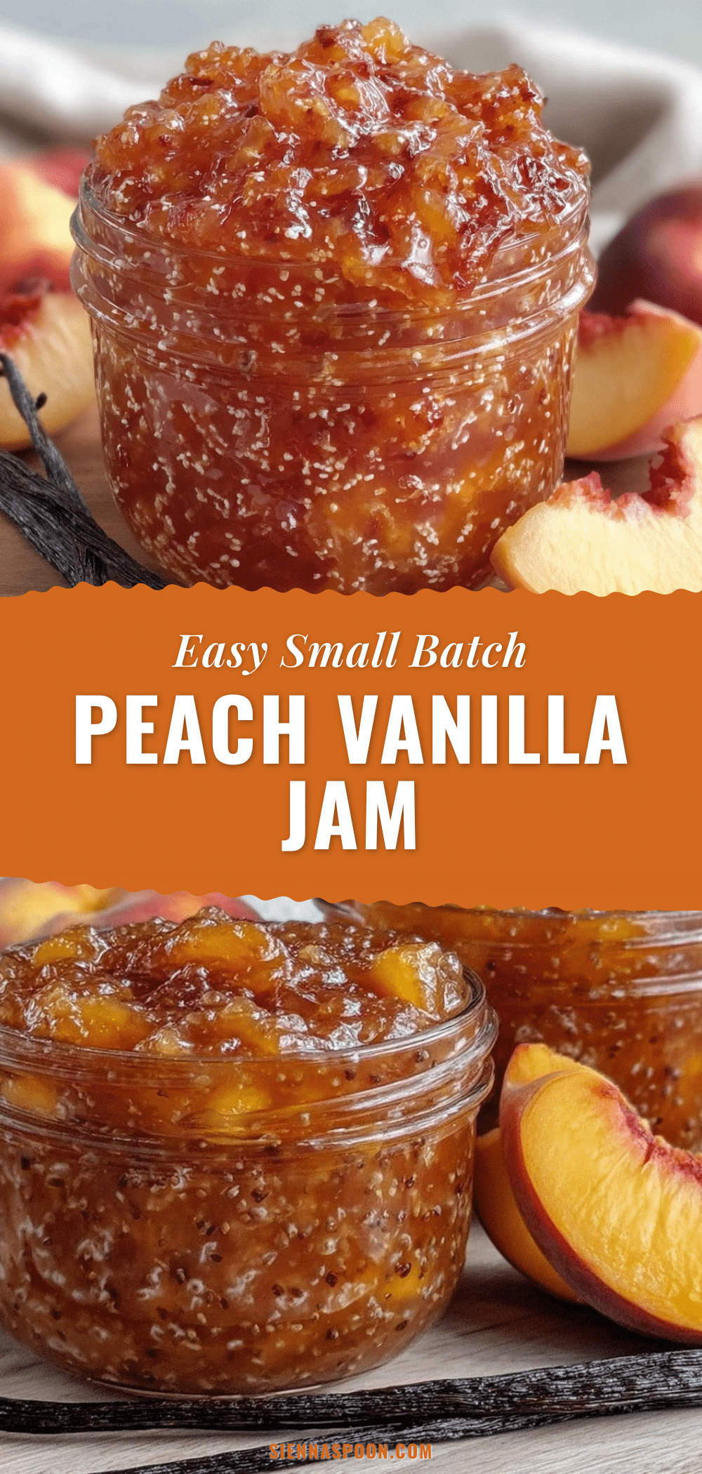 small batch peach-vanilla bean freezer jam recipe