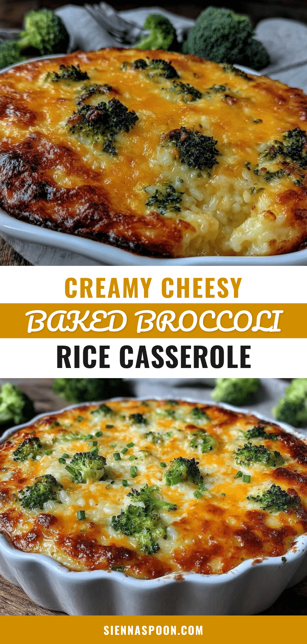 creamy cheesy baked broccoli rice casserole recipe
