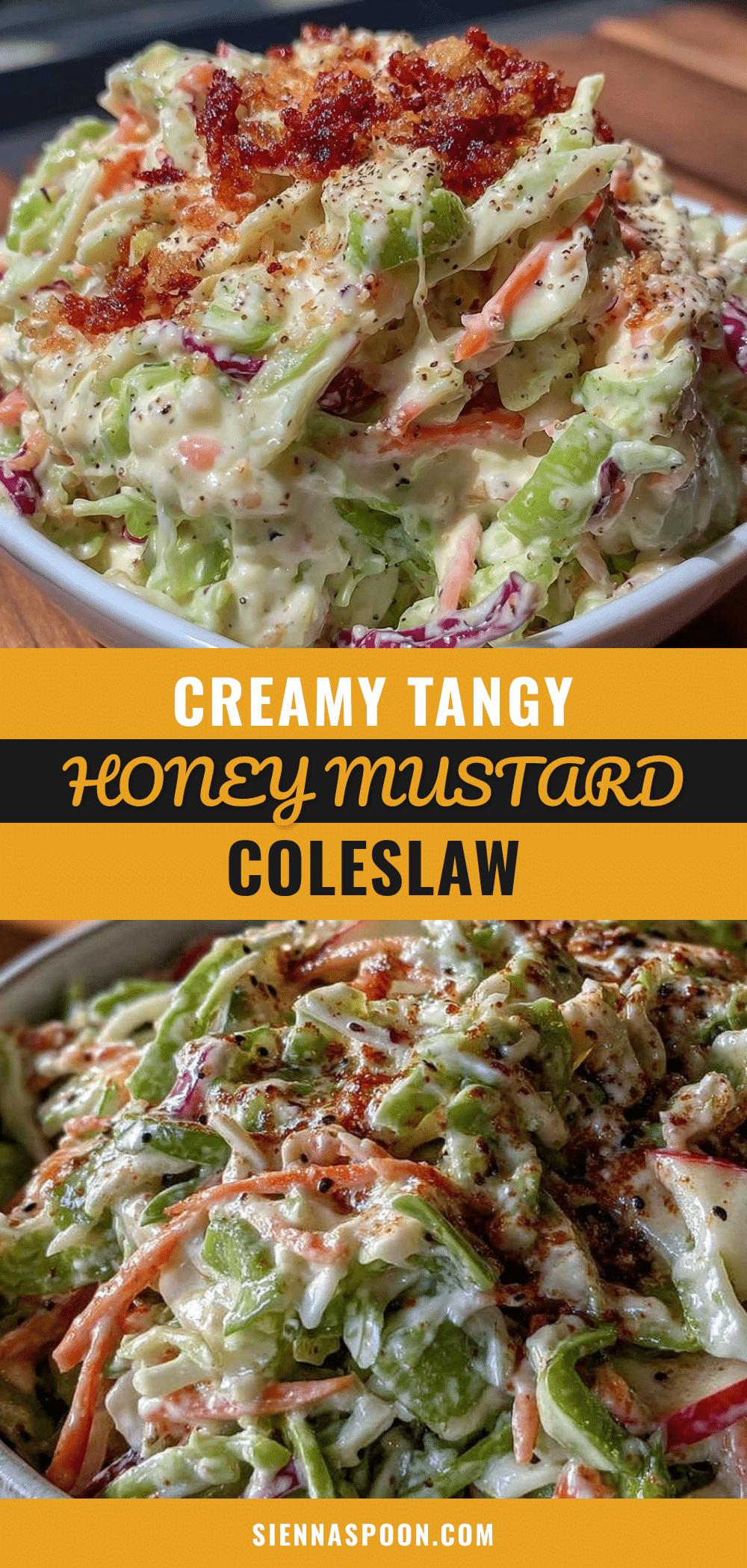 creamy honey mustard coleslaw recipe