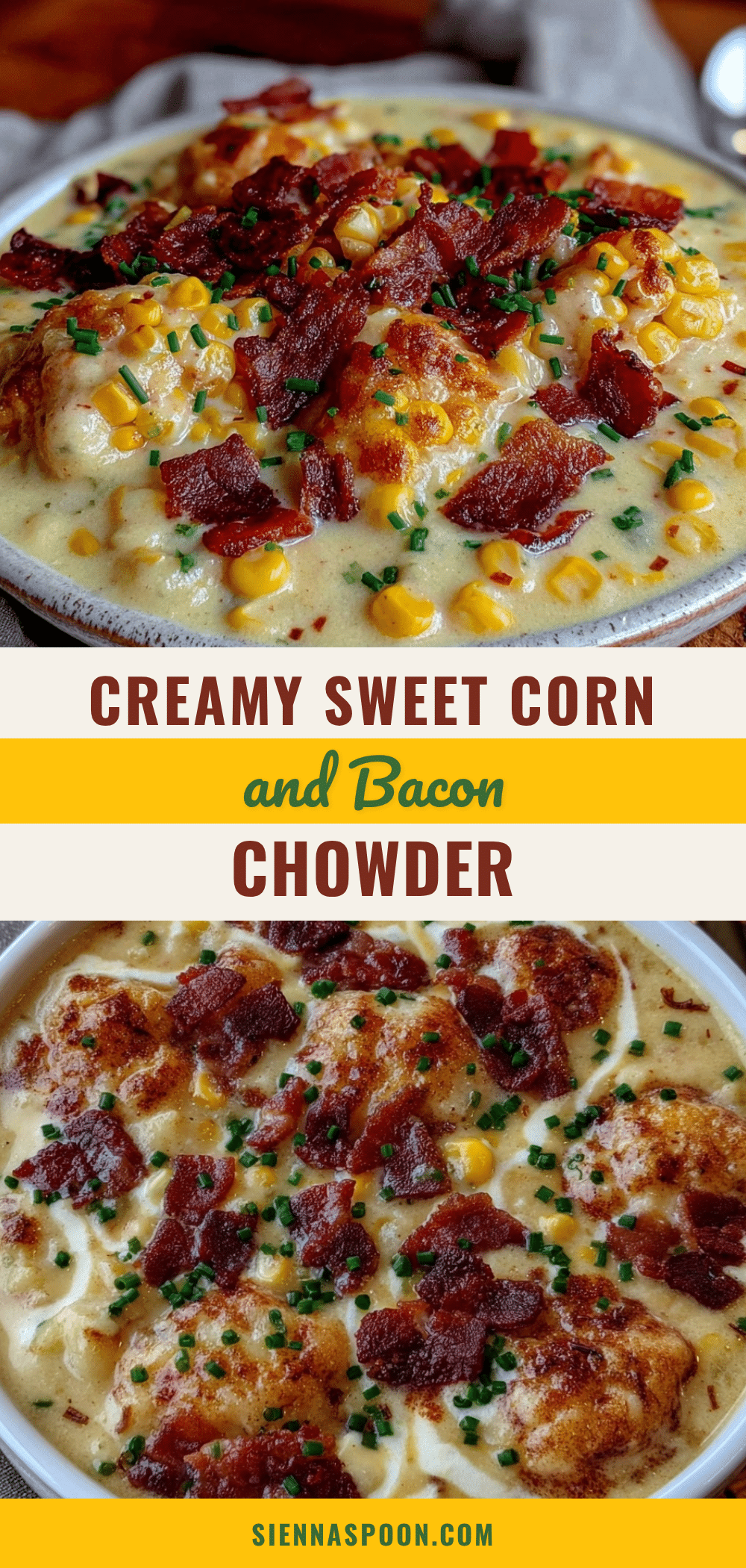 creamy sweet corn and bacon chowder recipe