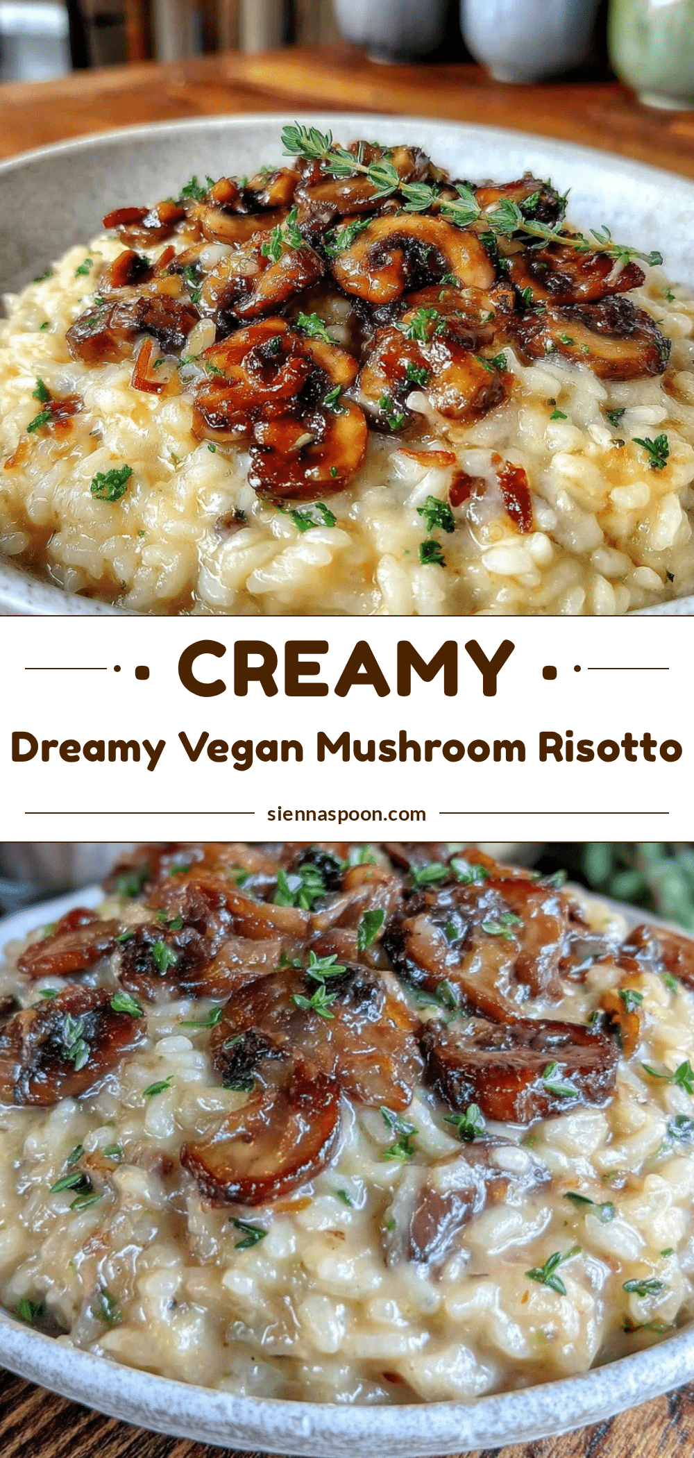 creamy vegan mushroom risotto recipe